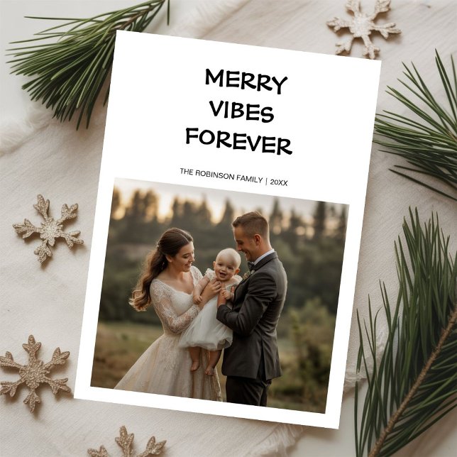 Blommig julkort för familjen, Glad julstämning för (Skapare uppladdad)