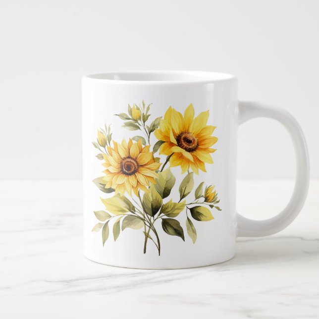 Blommig  jumbo mugg (Höger)
