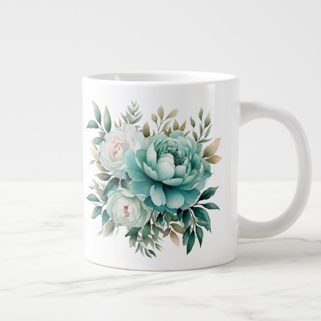 Blommig  jumbo mugg (Höger)