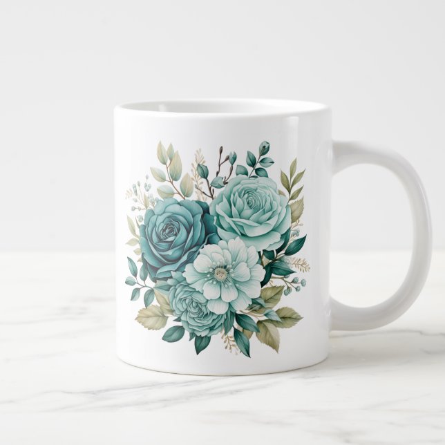 Blommig  jumbo mugg (Höger)