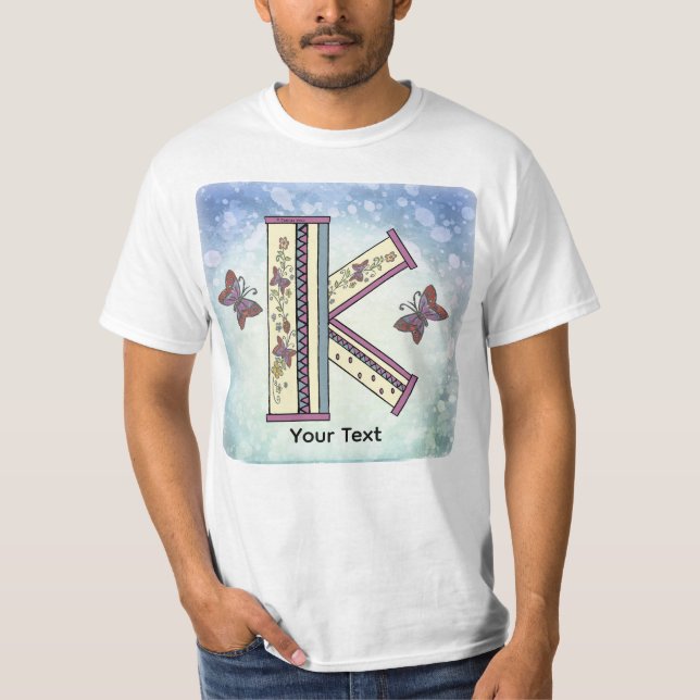 blommig K-monogram t-shirt (Framsida)
