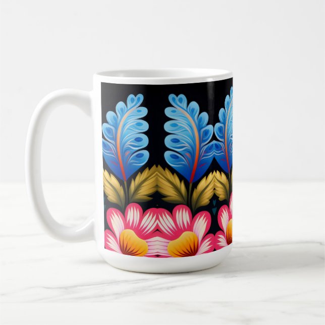 blommig kaffemugg (Vänster)