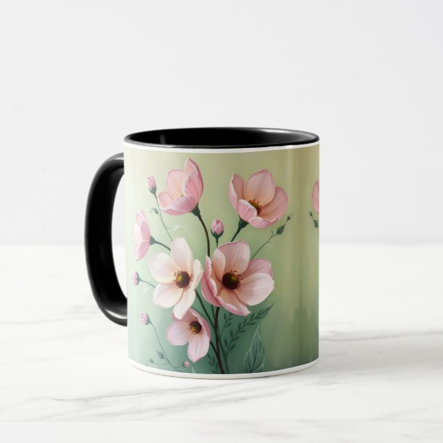 Blommig kaffemugg (Framsida vänster)
