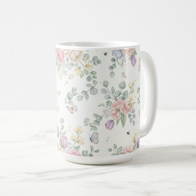blommig kaffemugg (Framsida höger)