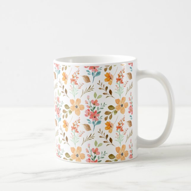 Blommig kaffemugg - En blomstrande start på din da (Höger)