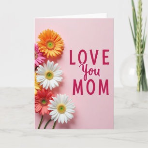 Blommig Kärlek Mamma Välkomstkort Kort