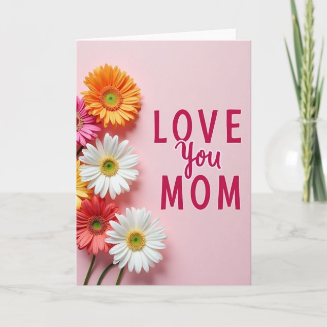 Blommig Kärlek Mamma Välkomstkort Kort (Framsida)