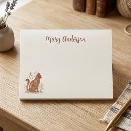 Blommig Katt Pappersvaror Celestial Botanisk Husdj Post-it Block