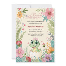 Blommig kawaii babyalligator kläckande ägg -Flicka