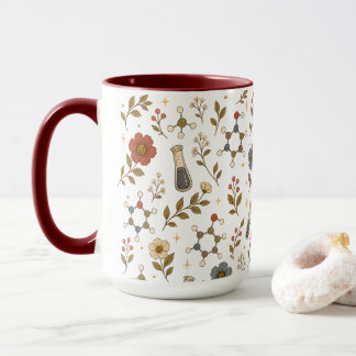 Blommig kemi estetisk kaffemugg