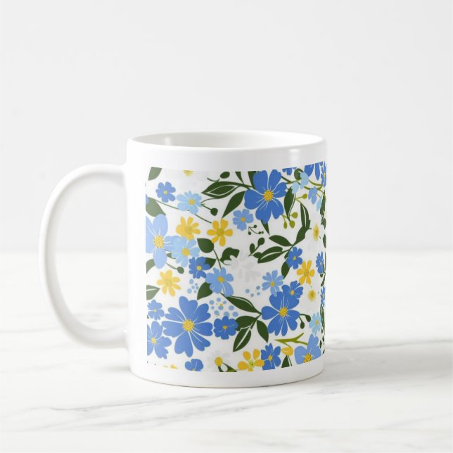 Blommig Klassisk Mugg (Vänster)