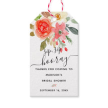 Blommig klipp klipp hurra bröllopsduschpresent