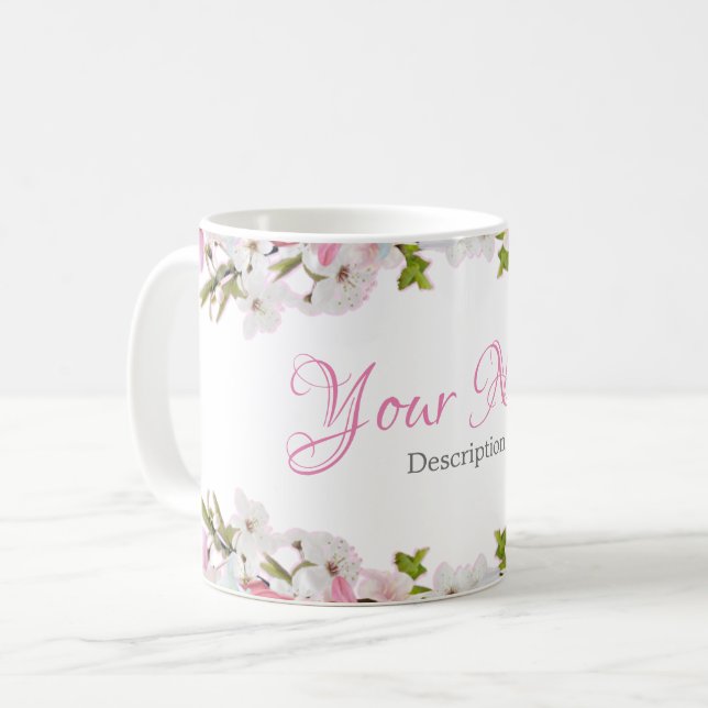 Blommig - Koffekopp Kaffemugg (Framsida vänster)