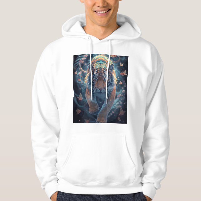 Blommig & Koi Drömdesign Hoodie (Framsida)
