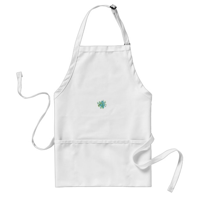 Blommig kökshandduk | Elegant bakstil Förkläde (Framsidan)