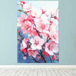 Blommig konst 001 sakura canvastryck