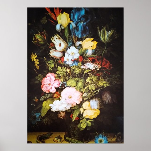 Blommig konst Japansk blomma Poster (Framsidan)