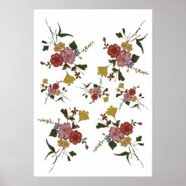 Blommig konst japansk blomma poster