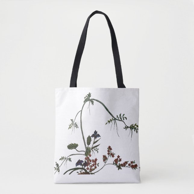 Blommig konst japansk blomma tygkasse (Framsida)