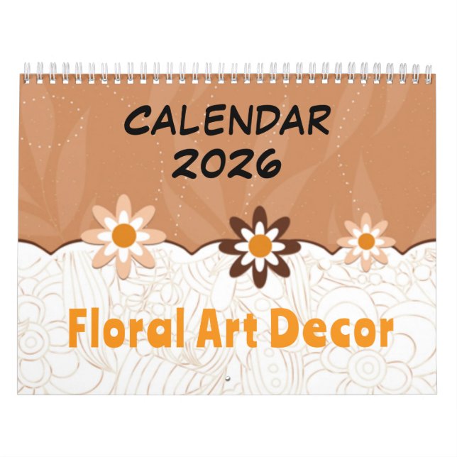 Blommig konstdekoration - 2026 Kalender (Omslag)