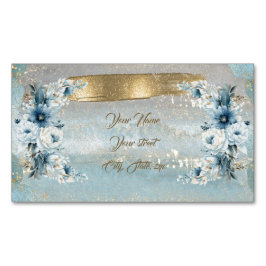 Blommig konstnärlig design med simulerad glitter e magnetiska visitkort