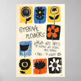 Blommig konsttryck Abstrakt botanisk affisch, Trev Poster