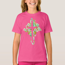 Blommig kors t shirt