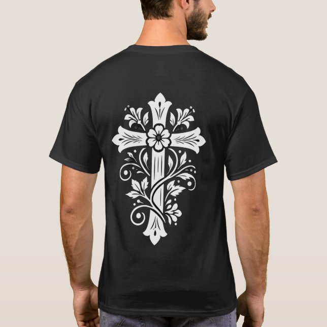 Blommig kors t shirt (Baksida)