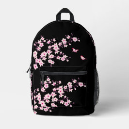 Blommig Körsbärsblom Rosa Svart