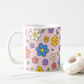 Blommig Kraft Mönster Kaffemugg