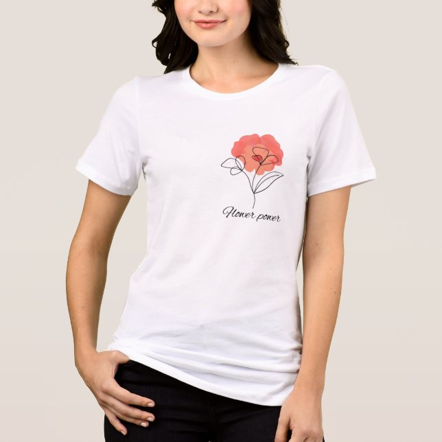 Blommig kraft t shirt (Framsida)
