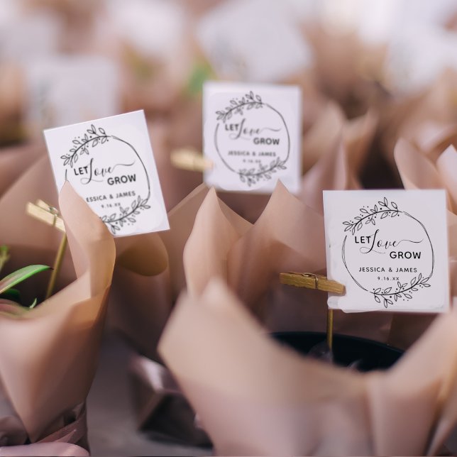 Blommig krans Låt kärleken växa Bröllop Stämpel (Skapare uppladdad)