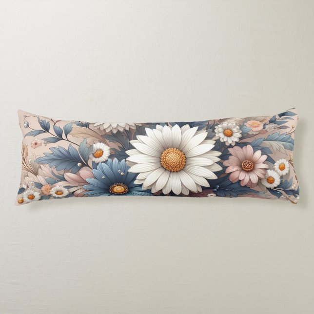 Blommig Kroppskudde | Mysig Boho Sövande Lycka (Framsidan)