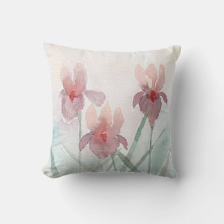 Blommig kudde akvarell iris