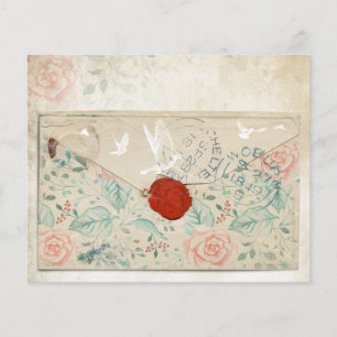 Blommig Kuvertkollage Scrapbookpapper