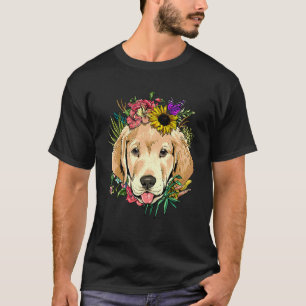 Blommig Labrador Retriever Botanisk Växt Blomma Hu T Shirt