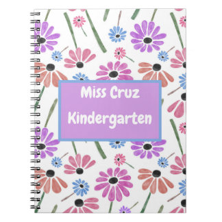 Blommig lärar Namn/Betyg Färgrik Anteckningsbok