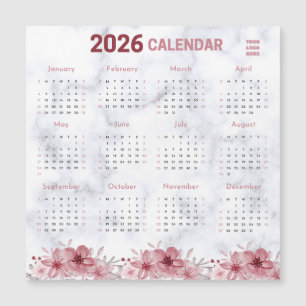 Blommig lila blommadesign med eget logotyp 2026