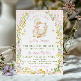 Blommig liten dum gåunge tjej baby shower inbjudningar