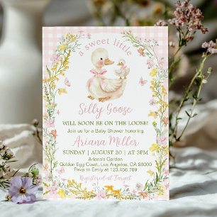 Blommig liten dum gåunge tjej baby shower inbjudningar