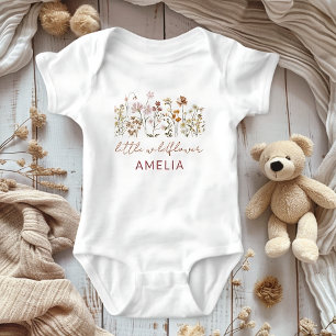Blommig Liten Vildblomma Baby T Shirt