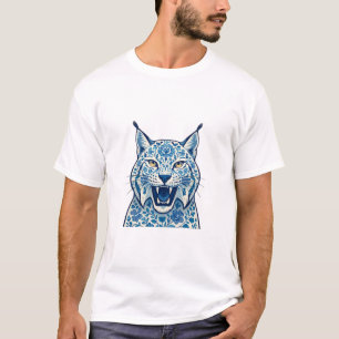 Blommig lodjur t shirt