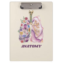 Blommig Lunganatomi Akvarell Medicinsk Design
