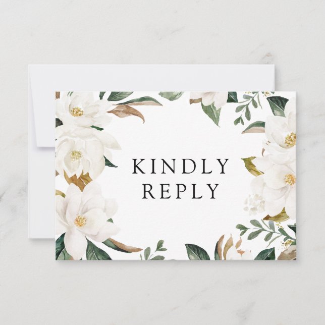 blommig måltidsval RSVP-kort OSA Kort (Framsida)