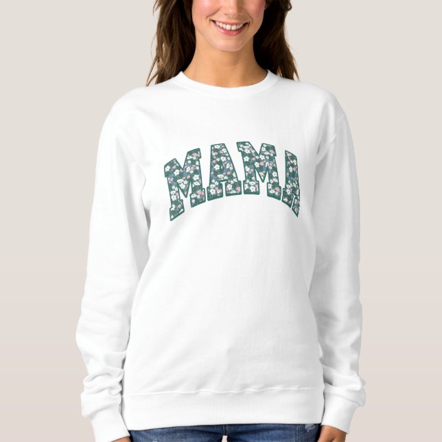 Blommig Mama Tröja (Framsida)