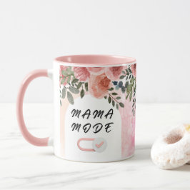 Blommig Mama Typografi Design Mugg