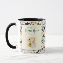 Blommig Mama Typografi Design Mugg