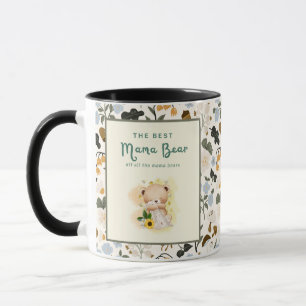 Blommig Mama Typografi Design Mugg