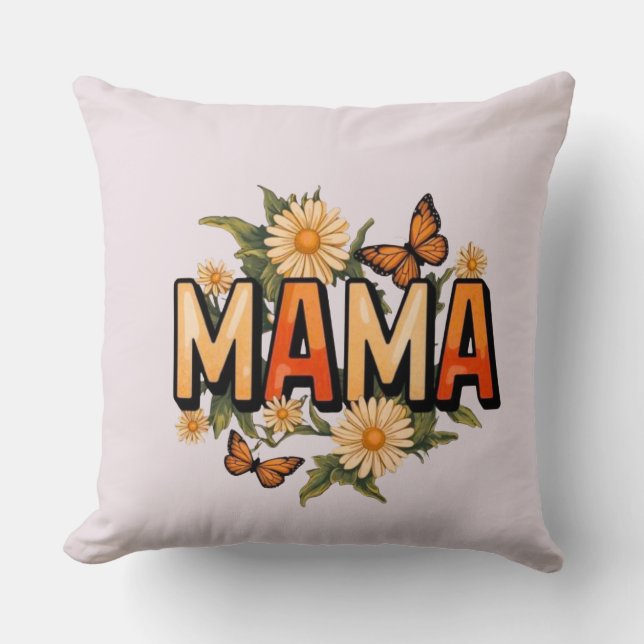 Blommig Mamma Kudd Kudde (Framsida)
