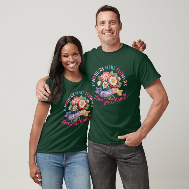 Blommig Mamma Mamma Mamma Mors dag  T Shirt (Unisex)
